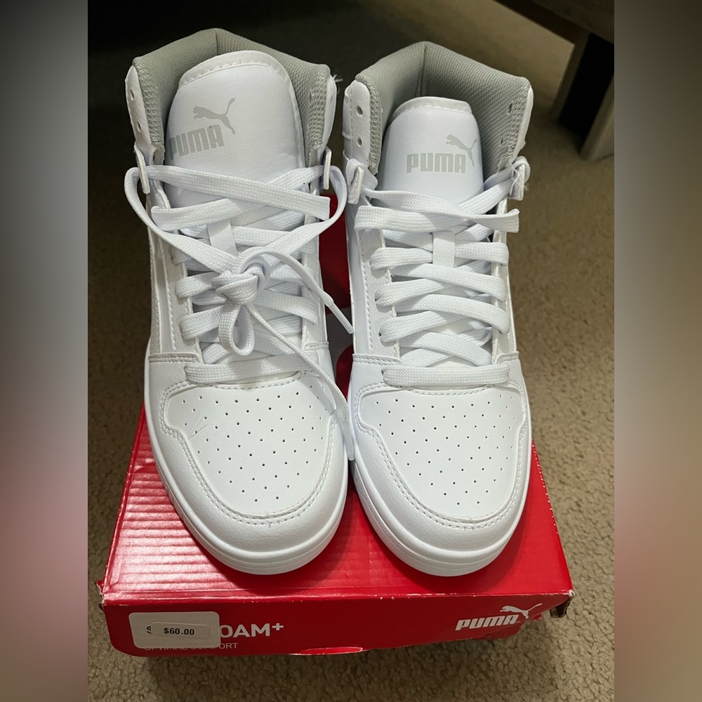 Puma Rebound Layup SL Jr White Sneakers